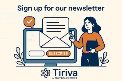 Newsletter signup illustration for Tiriva AI-Ready Data Engineering